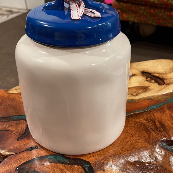 Rae Dunn Kitchen Rae Dunn Summer Ll 4th Of July White Canister Rv Camper Blue Lid Poshmark